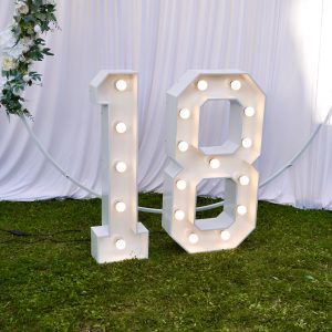 Chiffres lumineux anniversaire